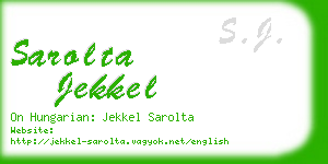 sarolta jekkel business card